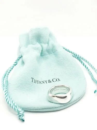 TIFFANY & Co. クッション スクエア リング SV925 シルバー Tiffany & Co. SS 925 Square Cushion Band Ring Size 4.5 — DeWitt's